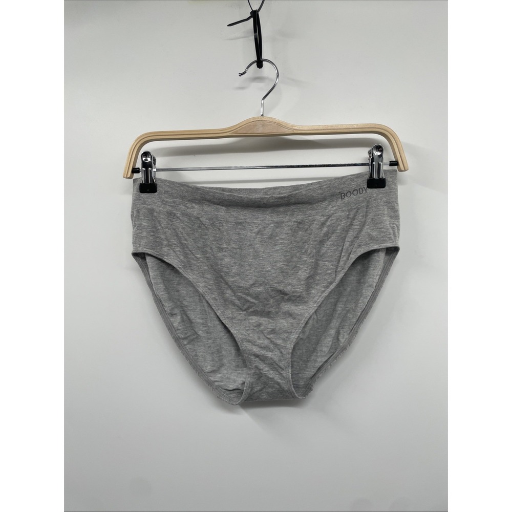 Boody Underwear Womens XL Light Gray Marl Seamless Full Coverage Midi Brief NWOT